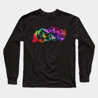 Geometric Rainbow popart triangle Long Sleeve T-Shirt